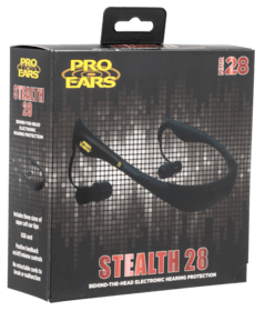 Pro Ears Stealth 28 lightweight electronic hearing protection offers 28 dB of noise reduction.